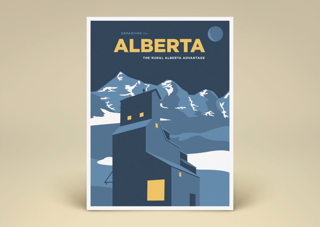 The Rural Alberta Advantage - screen printed poster illustration and design